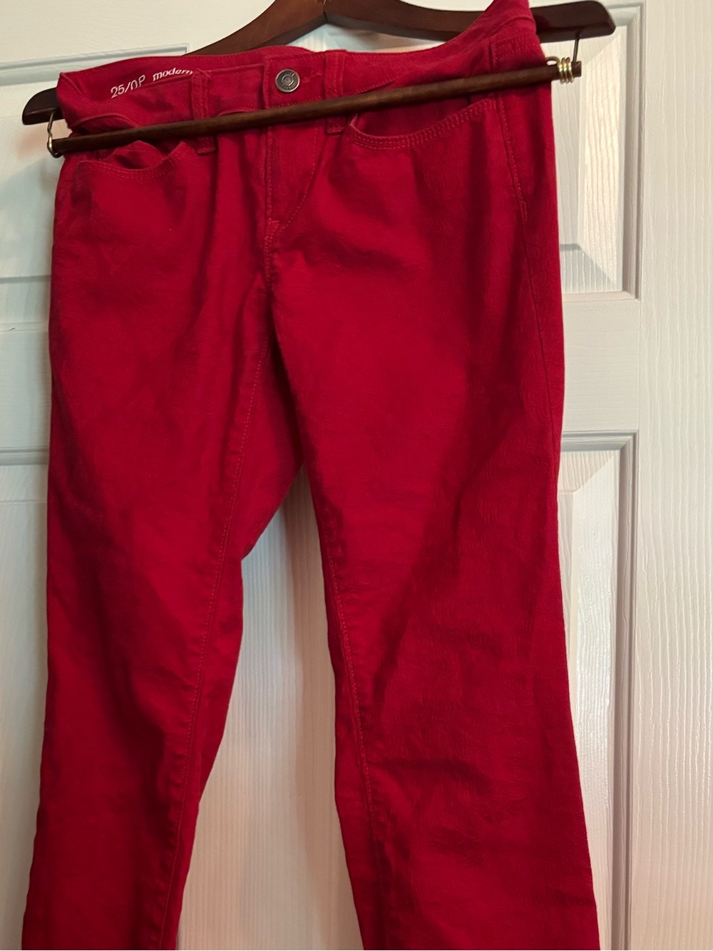 LOFT Red Straight Leg Pants